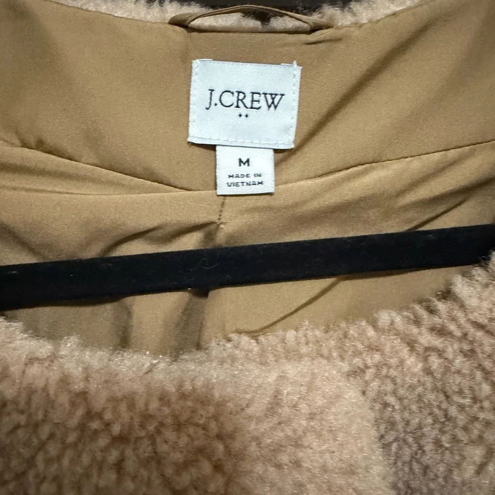 J. Crew Taupe Sherpa Toggle Jacket